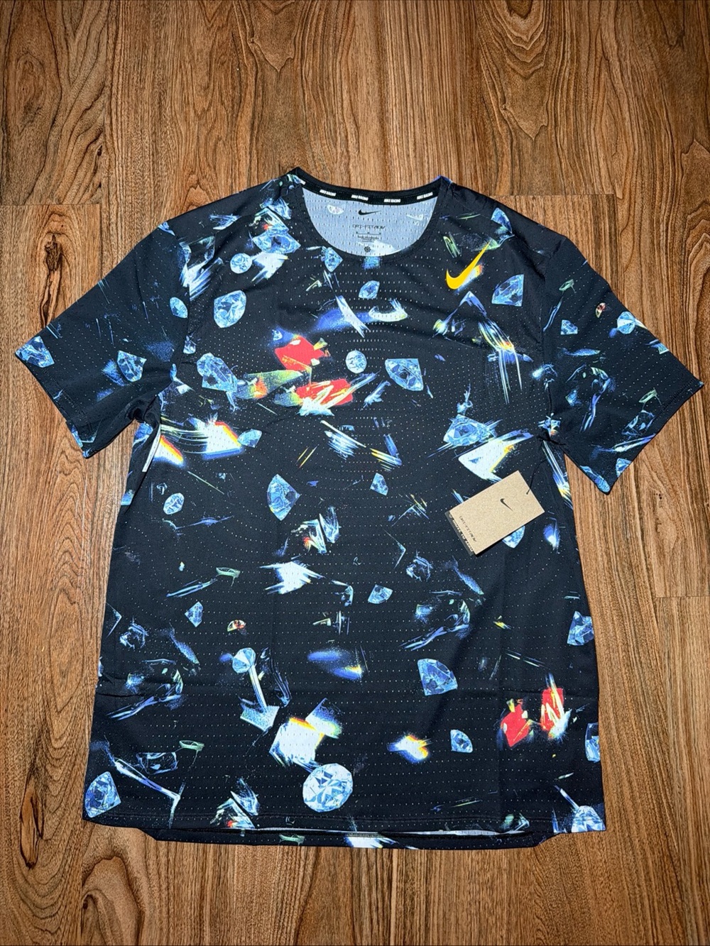 Nike AeroSwift Glam Men's M Dri-FIT ADV Short-Sleeve Running Top AOP IH5043-010